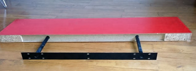 CONSOLE/ETAGERE EN BOIS ROUGE acheter vendre