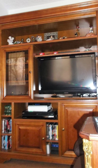 GRAND MEUBLE TV STYLE LOUIS PHILIPPE MERISIER MASSIF acheter vendre