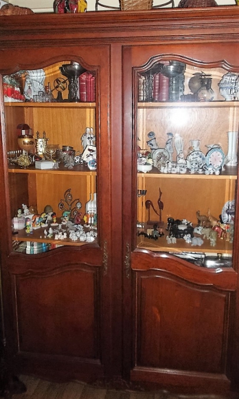 MEUBLE STYLE LOUIS XIV MERISIER MASSIF VITRINE  acheter vendre