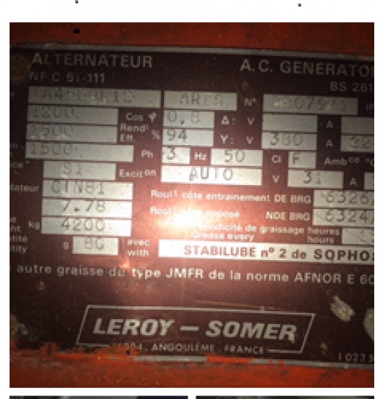 Disponible groupe électrogène MGO acheter vendre