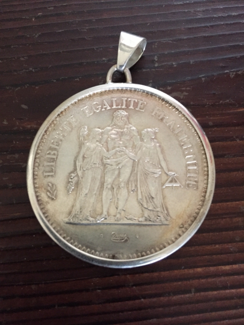 Pièce de 50 francs sertie acheter vendre