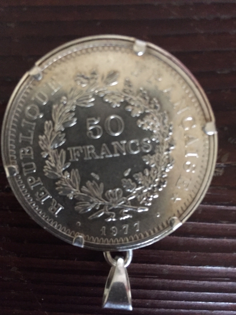 Pièce de 50 francs sertie acheter vendre