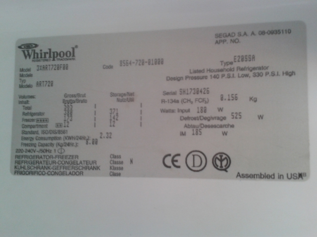 frigidaire américain marque Whirlpool acheter vendre