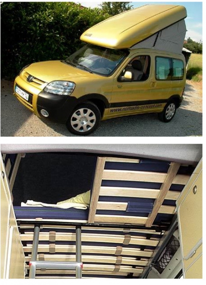 Berlingo equipé en mini camping car acheter vendre