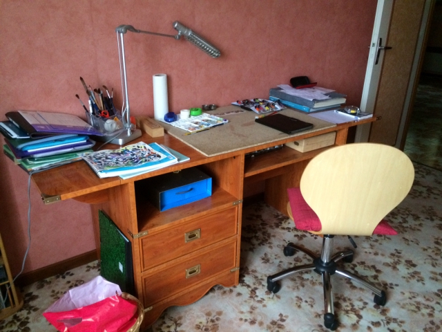 Bureau 2tiroirs+plateau coulissant  acheter vendre