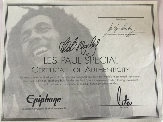 Guitar signature Bob Marley  acheter vendre