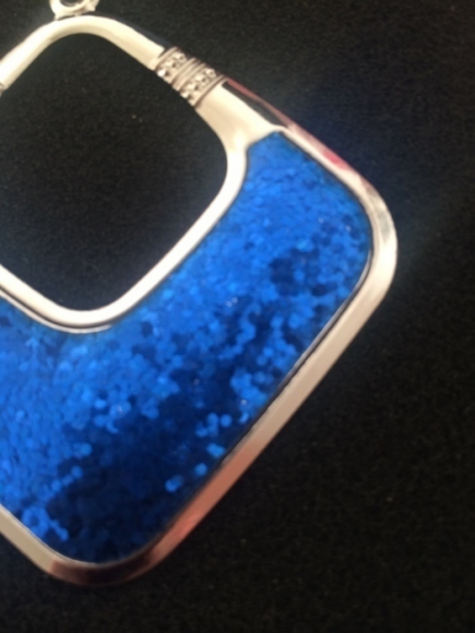 Boucles d'oreilles pendantes à paillettes bleues neuves acheter vendre