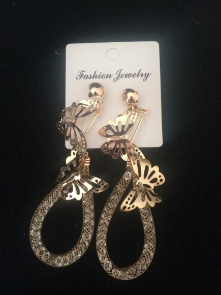 Boucles d'oreilles pendantes dorées neuves acheter vendre