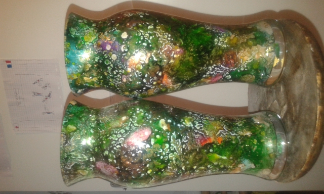 2 superbes vases Laque Line acheter vendre