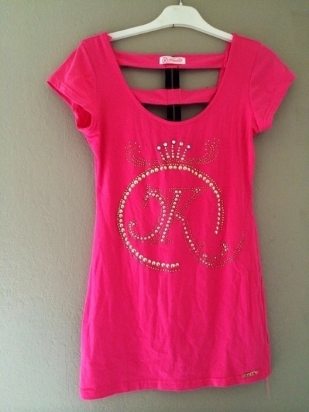 Tee-shirt rose et doré taille unique neuf acheter vendre