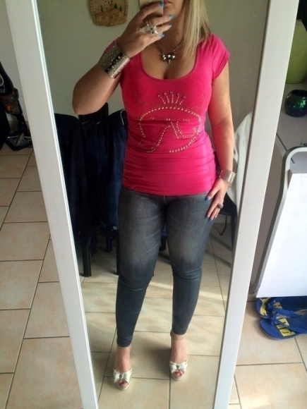 Tee-shirt rose et doré taille unique neuf acheter vendre