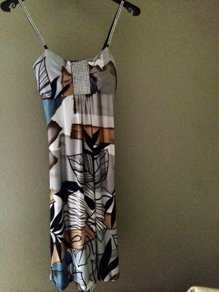 Robe d'été grise à bretelles TBE taille unique acheter vendre