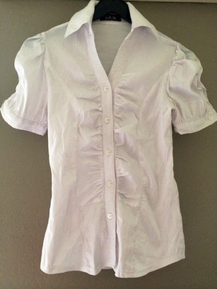 Chemisier blanc manches courtes taille 1 acheter vendre