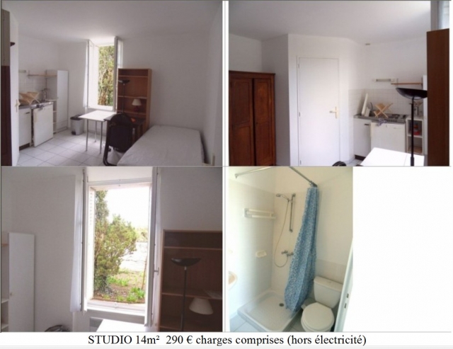 Studio meublé 290€ CC hors élec  Dispo de suite acheter vendre