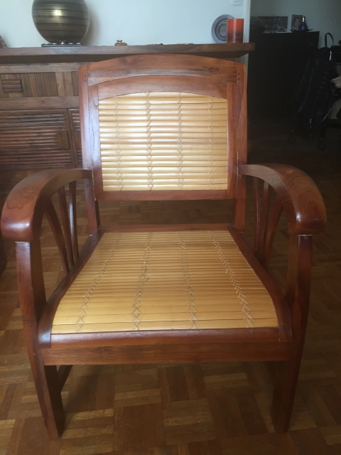 Fauteuil bois/bambou acheter vendre