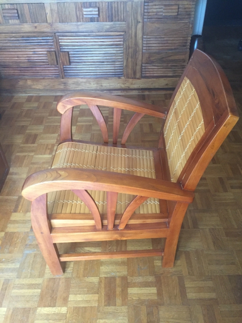 Fauteuil bois/bambou acheter vendre
