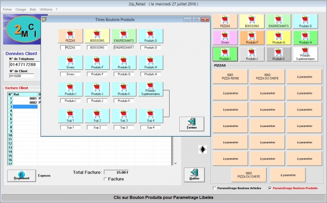 Logiciel Caisse Pizzeria ou autre activité acheter vendre