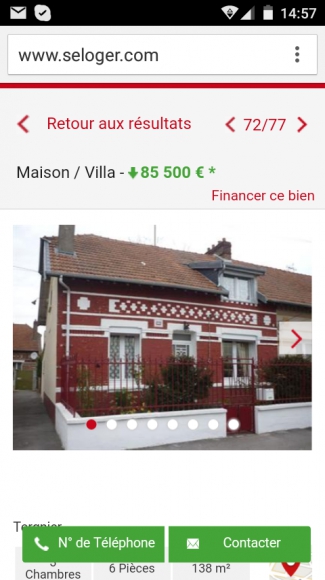 Tergnier 128m2.3chambres 6pieces acheter vendre