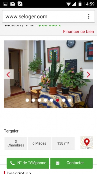 Tergnier 128m2.3chambres 6pieces acheter vendre