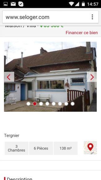 Tergnier 128m2.3chambres 6pieces acheter vendre