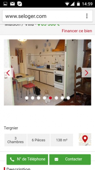 Tergnier 128m2.3chambres 6pieces acheter vendre