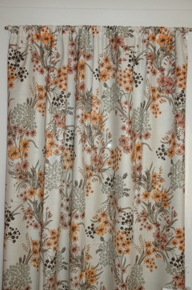 3 Paires de doubles rideaux coton, motifs fleuris acheter vendre