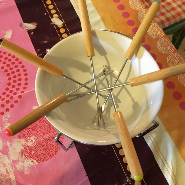 Service à fondue en céramique 9 pièces acheter vendre