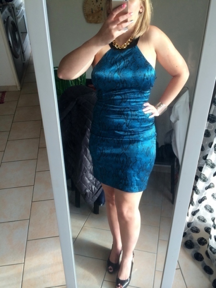 Robe bleue turquoise taille 38 neuve acheter vendre