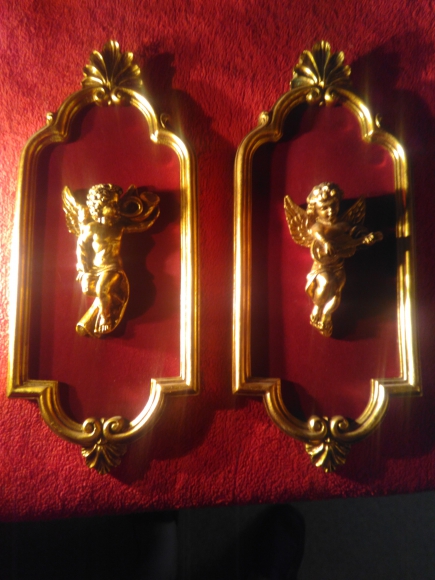 2 tableaux bas relief ange en résine . acheter vendre