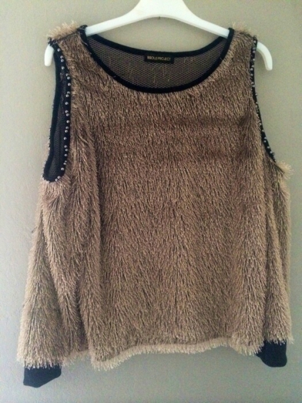 haut beige doré à poils taille unique acheter vendre