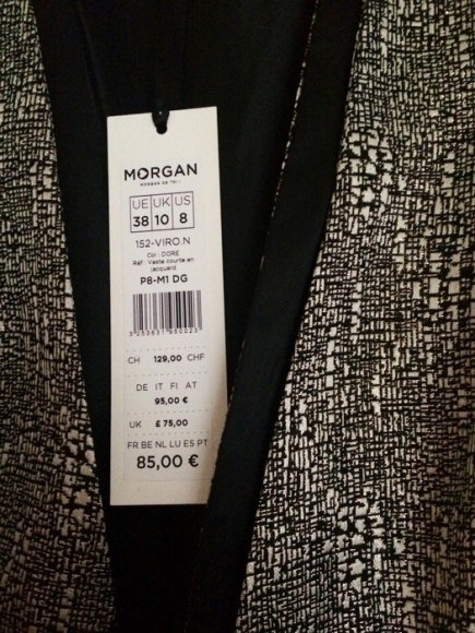 Veste dorée et noire MORGAN taille 38 neuve acheter vendre