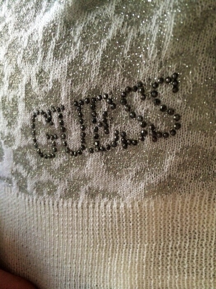 Petit haut blanc et argenté Guess taille S acheter vendre