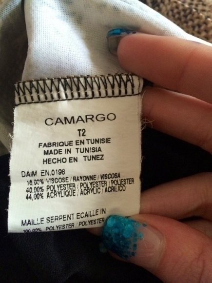 Haut noir et mailles serpent Morgan taille 2 acheter vendre