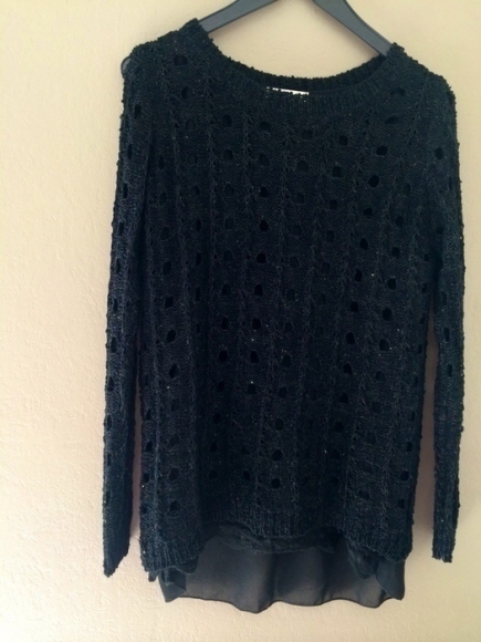 Pull noir brillante taille unique neuf acheter vendre