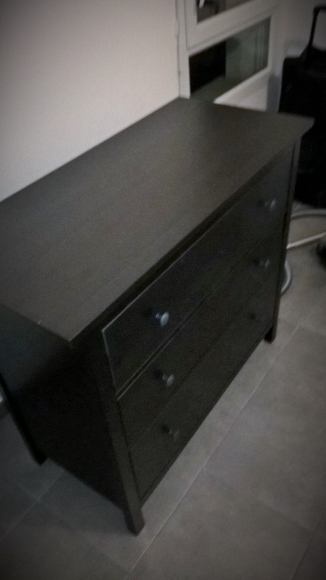 Commode noire en pin massif acheter vendre